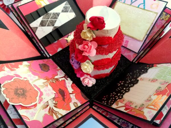 Love and Birthday Explosion Box With Battery Light Cake image Love and Birthday Explosion Box With Battery Light Cake image
