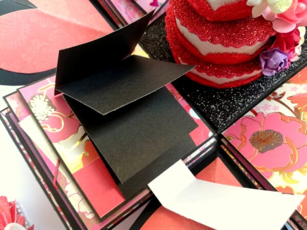 Love and Birthday Explosion Box With Battery Light Cake image Love and Birthday Explosion Box With Battery Light Cake image