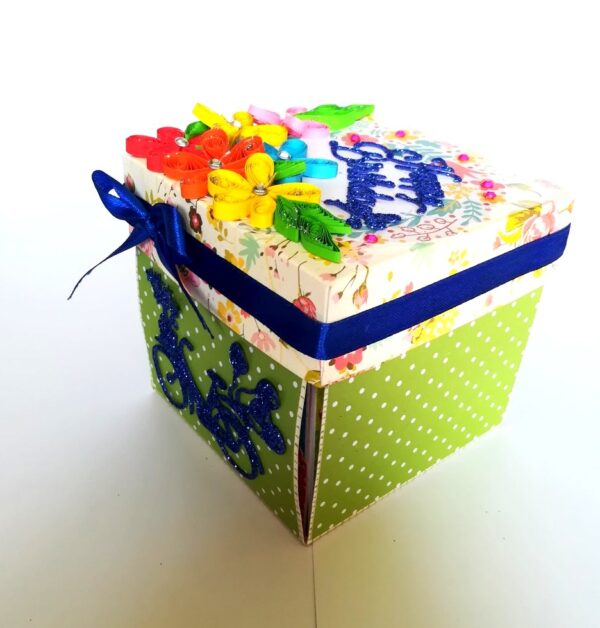 Love and Birthday Explosion Box With Battery Light Cake image Love and Birthday Explosion Box With Battery Light Cake image