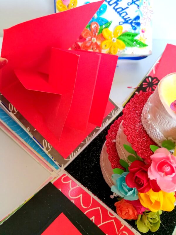 Love and Birthday Explosion Box With Battery Light Cake image Love and Birthday Explosion Box With Battery Light Cake image
