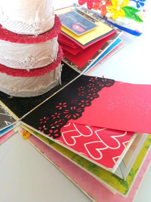 Love and Birthday Explosion Box With Battery Light Cake image Love and Birthday Explosion Box With Battery Light Cake image