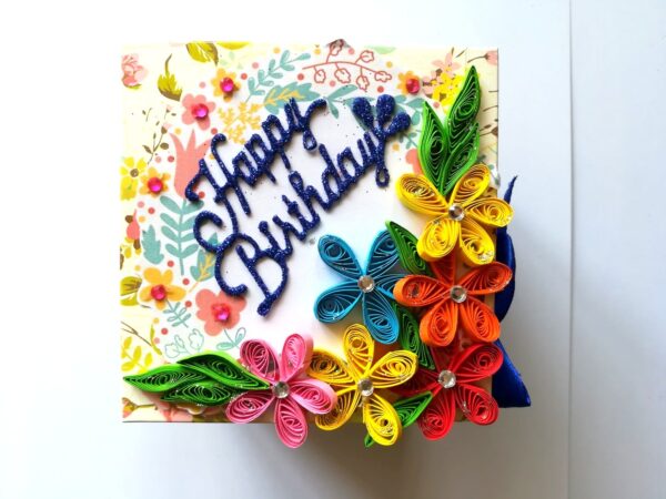 Love and Birthday Explosion Box With Battery Light Cake image Love and Birthday Explosion Box With Battery Light Cake image