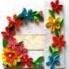 Multicolor Flowers Mini Scrapbook Greeting Card image Multicolor Flowers Mini Scrapbook Greeting Card image
