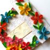 Multicolor Flowers Mini Scrapbook Greeting Card image Multicolor Flowers Mini Scrapbook Greeting Card image