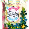 Blue Quilled Flowers Birthday Greeting card image Blue Quilled Flowers Birthday Greeting card image