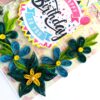 Blue Quilled Flowers Birthday Greeting card image Blue Quilled Flowers Birthday Greeting card image