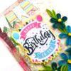Blue Quilled Flowers Birthday Greeting card image Blue Quilled Flowers Birthday Greeting card image