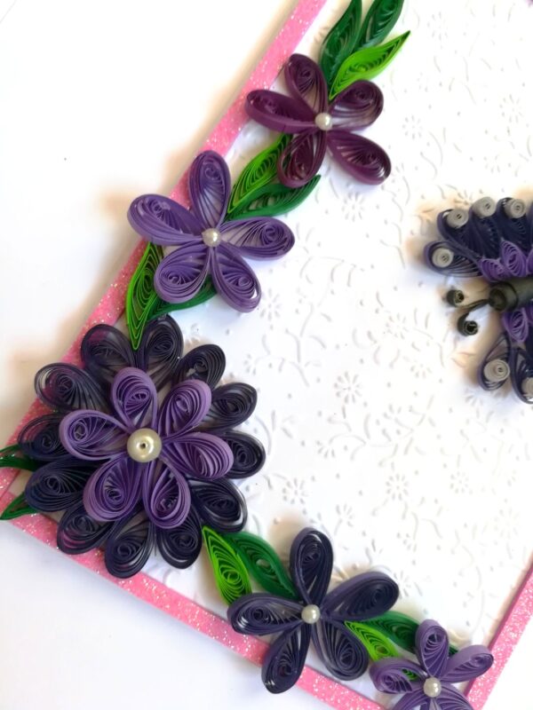 Purple Themed Corner With Butterfly Greeting Card image Purple Themed Corner With Butterfly Greeting Card image