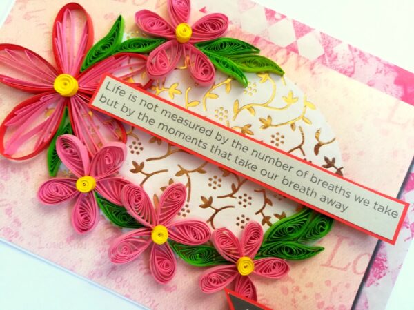 Pink Quilled Birthday Greeting Card image Pink Quilled Birthday Greeting Card image