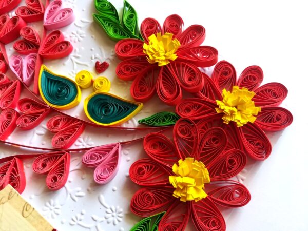 Quilled Love Tree With Birds Card image Quilled Love Tree With Birds Card image
