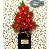 Red Quilled Flowers Jar Greeting Card image Red Quilled Flowers Jar Greeting Card image