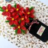 Red Quilled Flowers Jar Greeting Card image Red Quilled Flowers Jar Greeting Card image