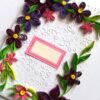 Purple Themed Corner Quilled Greeting Card image Purple Themed Corner Quilled Greeting Card image