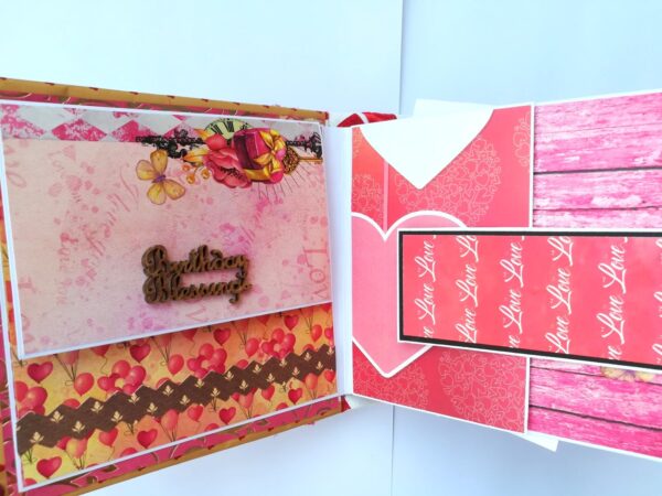 Love and Birthday Handmade Scrapbook image Love and Birthday Handmade Scrapbook image