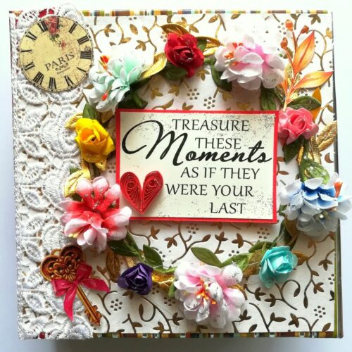 Moments Love and Birthday Quilled Scrapbook image