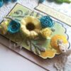 Blue Quilled Corner Flowers Birthday Greeting card image Blue Quilled Corner Flowers Birthday Greeting card image