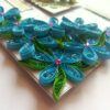 Blue Quilled Corner Flowers Birthday Greeting card image Blue Quilled Corner Flowers Birthday Greeting card image