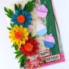 Multicolor Flowers Quilled Birthday Greeting Card image Multicolor Flowers Quilled Birthday Greeting Card image