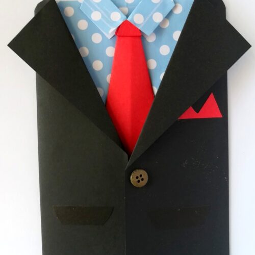 Suit Themed Male Handmade Greeting Card image