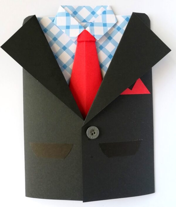 Suit Themed Male Handmade Greeting Card image Suit Themed Male Handmade Greeting Card image