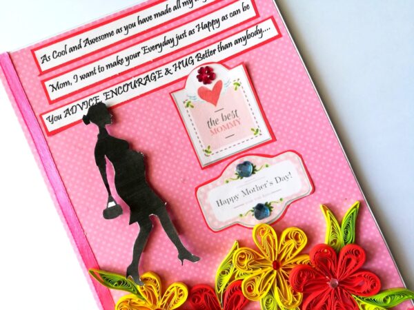 Mothers Day Quilled Flowers handmade Card image Mothers Day Quilled Flowers handmade Card image
