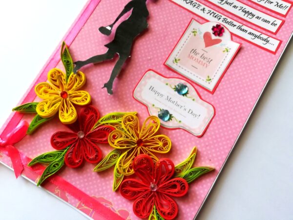 Mothers Day Quilled Flowers handmade Card image Mothers Day Quilled Flowers handmade Card image