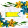 Blue and Yellow Quilled Corner Greeting Card image Blue and Yellow Quilled Corner Greeting Card image