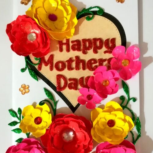 Sparkling Handmade Floral Mother Card image