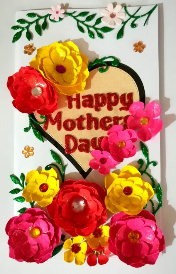 Sparkling Handmade Floral Mother Card image Sparkling Handmade Floral Mother Card image