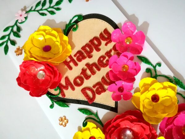 Sparkling Handmade Floral Mother Card image Sparkling Handmade Floral Mother Card image