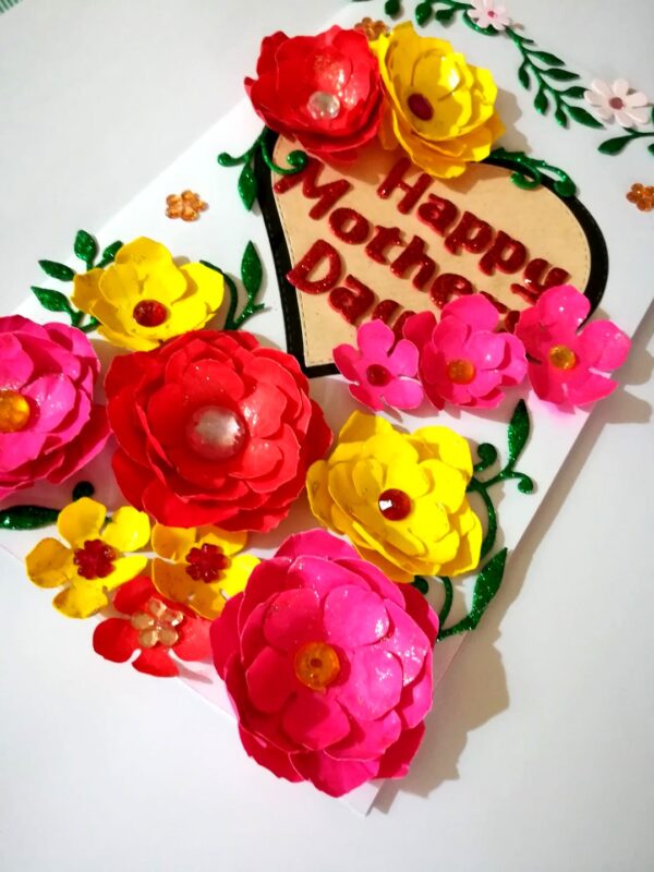 Sparkling Handmade Floral Mother Card image Sparkling Handmade Floral Mother Card image