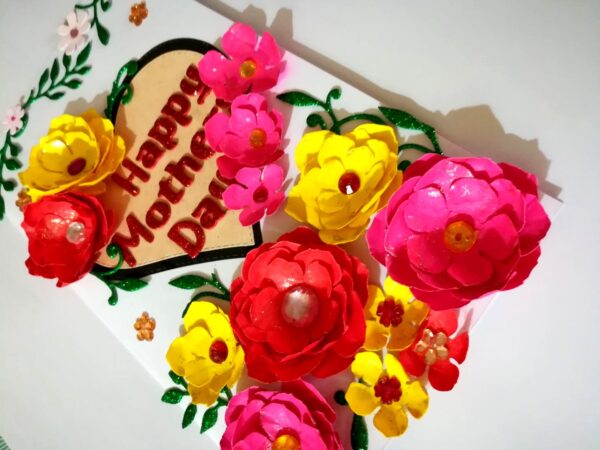 Sparkling Handmade Floral Mother Card image Sparkling Handmade Floral Mother Card image