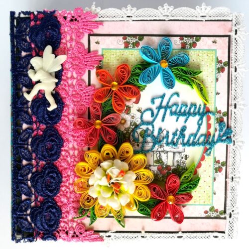 Quilled Birthday Handmade Scrapbook image