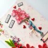 Red Quilled Flowers Birthday Greeting Card image Red Quilled Flowers Birthday Greeting Card image