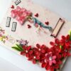 Red Quilled Flowers Birthday Greeting Card image Red Quilled Flowers Birthday Greeting Card image