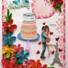 Multicolor Quilled Corner Anniversary Or Birthday Card image Multicolor Quilled Corner Anniversary Or Birthday Card image