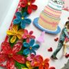 Multicolor Quilled Corner Anniversary Or Birthday Card image Multicolor Quilled Corner Anniversary Or Birthday Card image