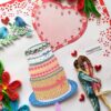 Multicolor Quilled Corner Anniversary Or Birthday Card image Multicolor Quilled Corner Anniversary Or Birthday Card image