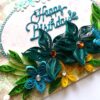 Blue Quilled Flowers Birthday Greeting card image Blue Quilled Flowers Birthday Greeting card image