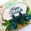Blue Quilled Flowers Birthday Greeting card image Blue Quilled Flowers Birthday Greeting card image