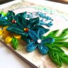 Blue Quilled Flowers Birthday Greeting card image Blue Quilled Flowers Birthday Greeting card image