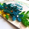 Blue Quilled Flowers Birthday Greeting card image Blue Quilled Flowers Birthday Greeting card image