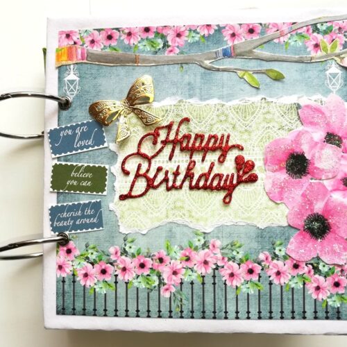 Handmade Sparkling Birthday Scrapbook image
