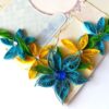 Blue Quilled Flowers Greeting Card image Blue Quilled Flowers Greeting Card image