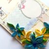 Blue Quilled Flowers Greeting Card image Blue Quilled Flowers Greeting Card image