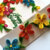Multicolored Quilled Mini Scrapbook Greeting Card image Multicolored Quilled Mini Scrapbook Greeting Card image