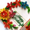 Multicolored Quilled Mini Scrapbook Greeting Card image Multicolored Quilled Mini Scrapbook Greeting Card image