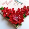 Red Quilled Flowers Birthday Greeting Card image Red Quilled Flowers Birthday Greeting Card image