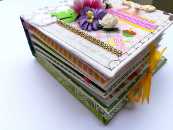 Pocket Mini Birthday Handmade Scrapbook image Pocket Mini Birthday Handmade Scrapbook image