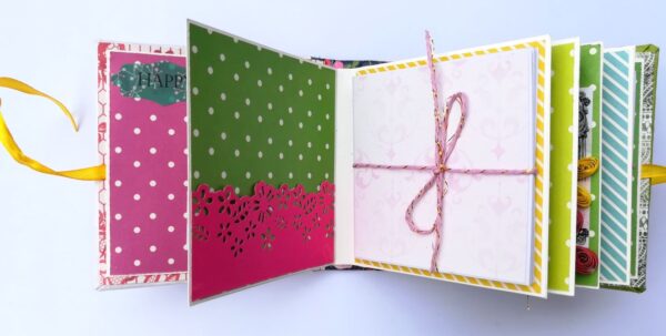 Pocket Mini Birthday Handmade Scrapbook image Pocket Mini Birthday Handmade Scrapbook image